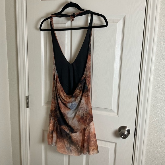 Prettylittlething woman’s Halter Tie-Dye Mini Dress 8 - Picture 8 of 9